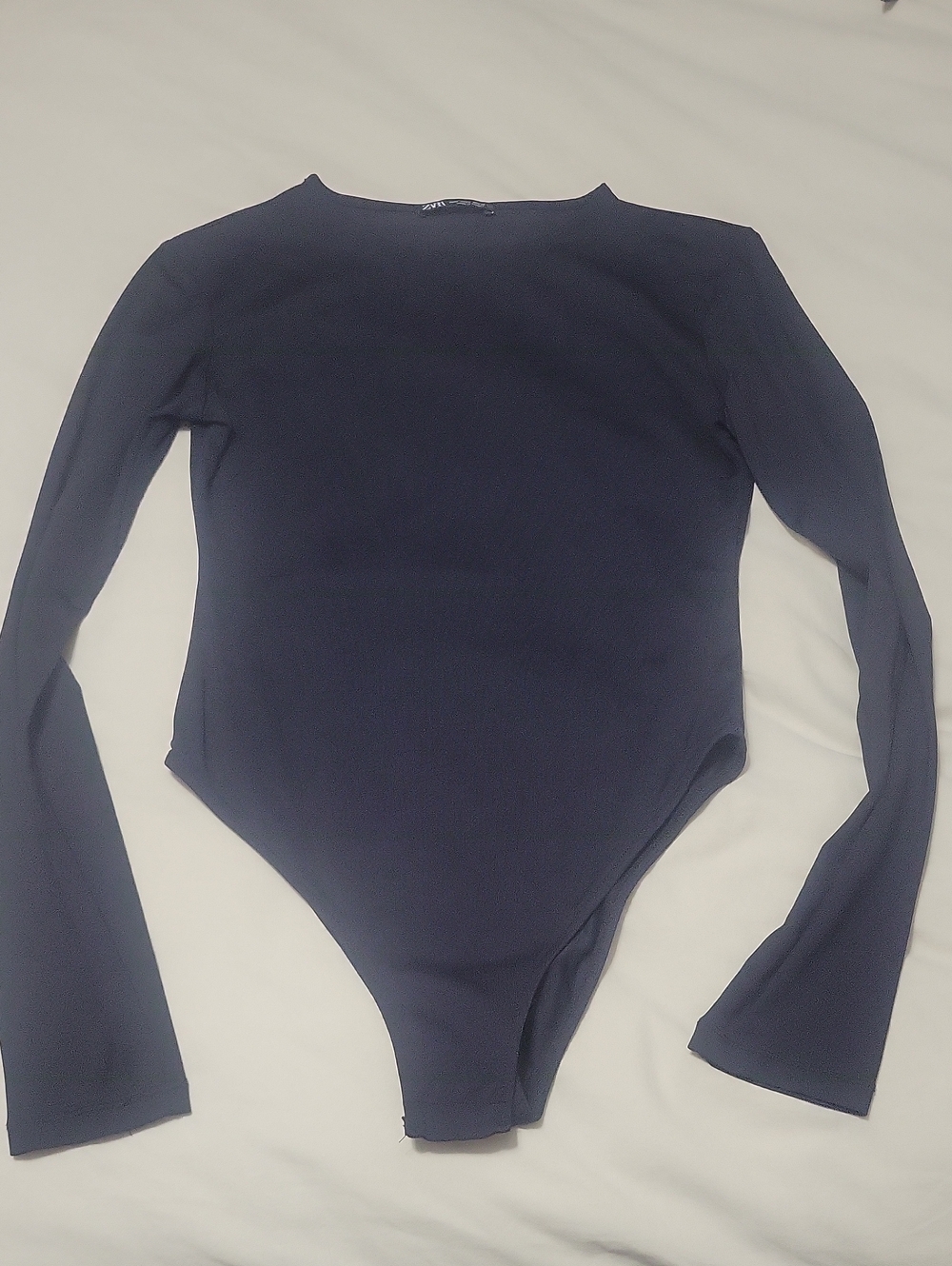 Zara Long Sleeve Black Bodysuit - Women